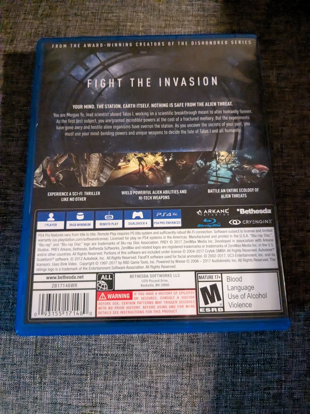 PS4 Prey Video Game